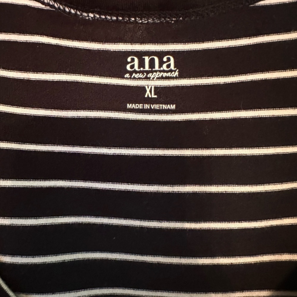 A.n.a. Black and white striped tank - Picture 3 of 6